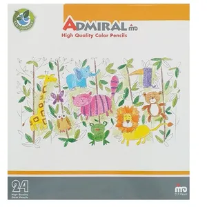 مداد رنگی 24 رنگ آدمیرال مدل حیوانات جنگل کد 001