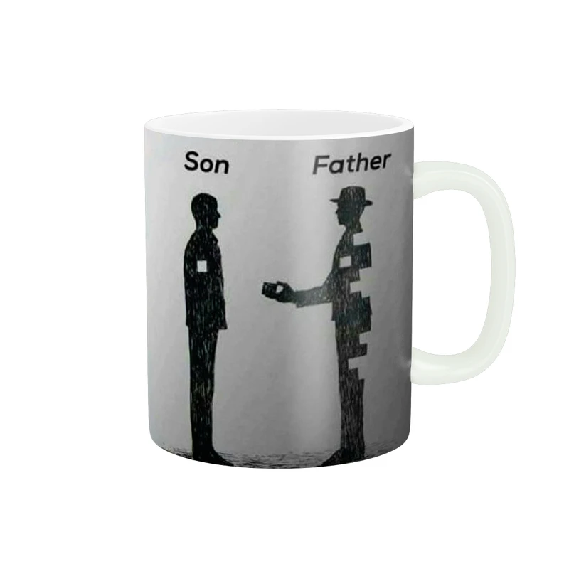 ماگ پاد آفرین هدیه روز پدر مدل مرد و پسر کد 944