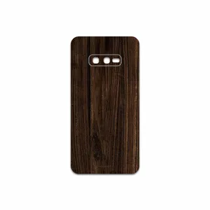MAHOOT Dark Walnut Wood Cover Sticker for Samsung Galaxy S10e