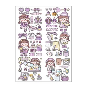 برچسب سهیلا جایروندی مدل برش نخورده طرح اسکرپ بوک دخترانه میکاپ کد01