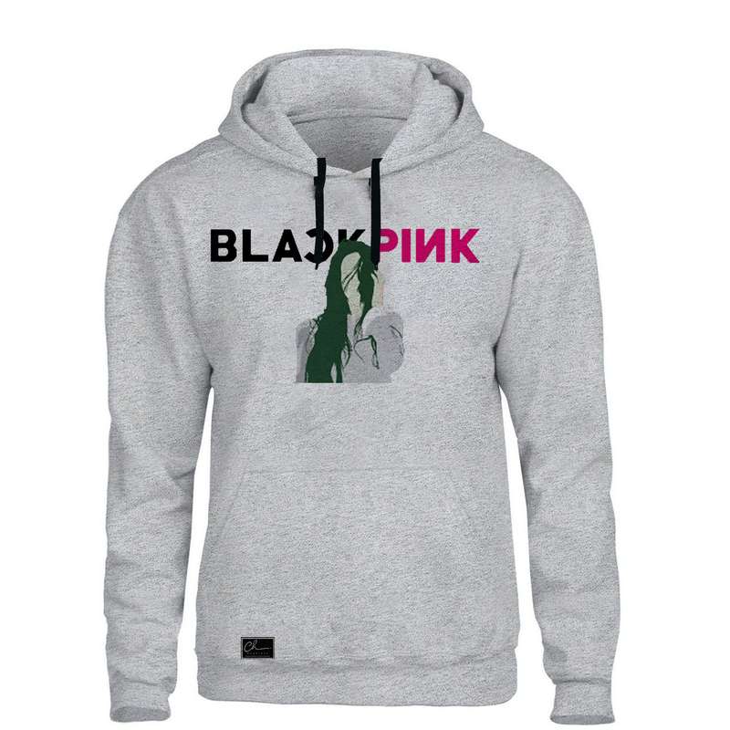 هودی زنانه مدل BLACKPINK کد M41 رنگ طوسی