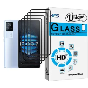 AFS Unique Glass MIX004 Screen Protector For  iQOO 7 Pack Of 4