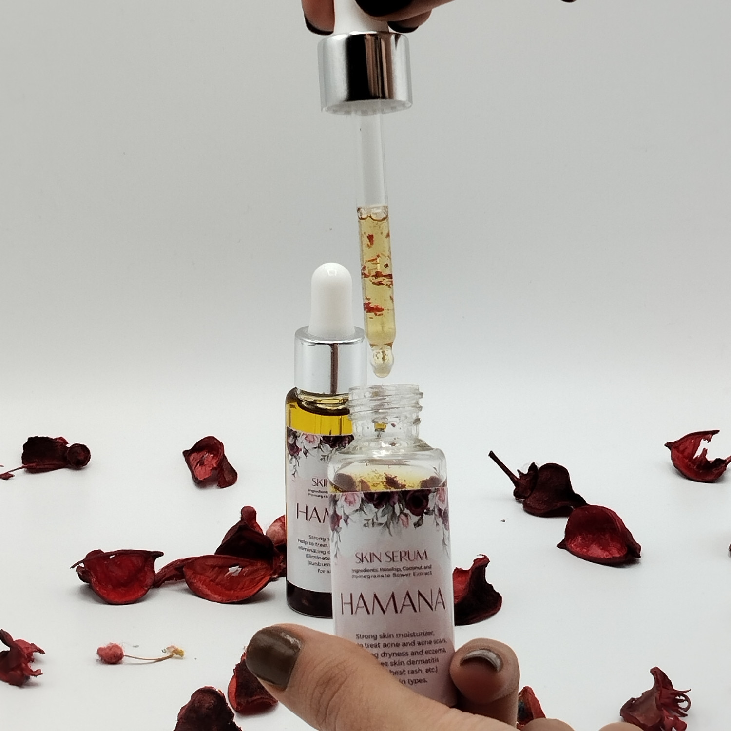 سرم آبرسان و ترمیم کننده پوست هامانا مدل نارگل حجم 30 میلی لیتر