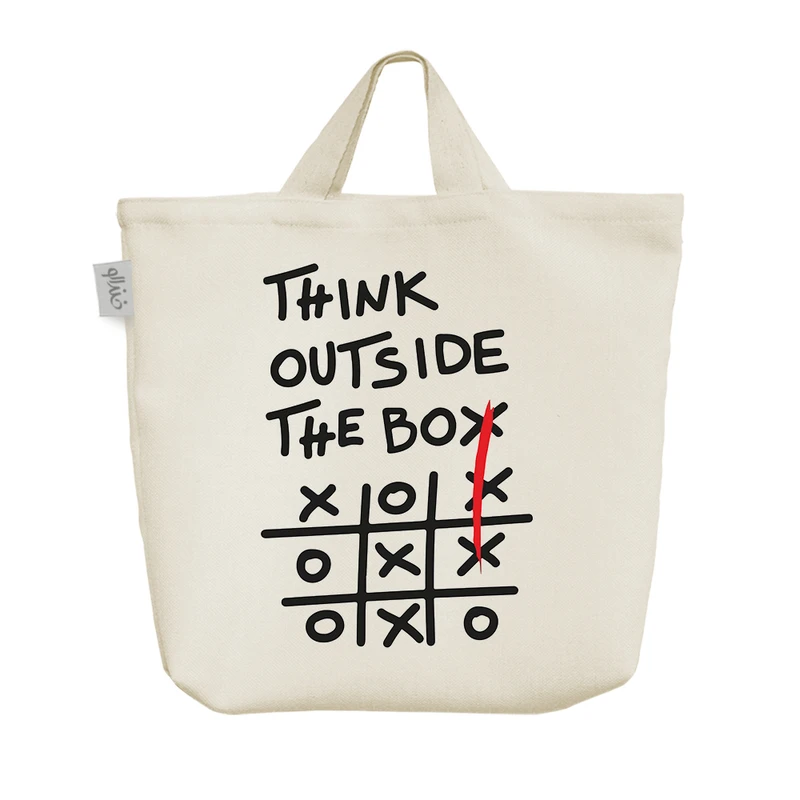 ساک خرید خندالو مدل خارج از باکس فکر کن کد 8983