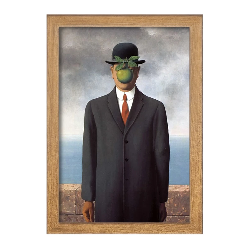 تابلو خندالو مدل پسر انسان اثر رنه ماگریت  کد 23345