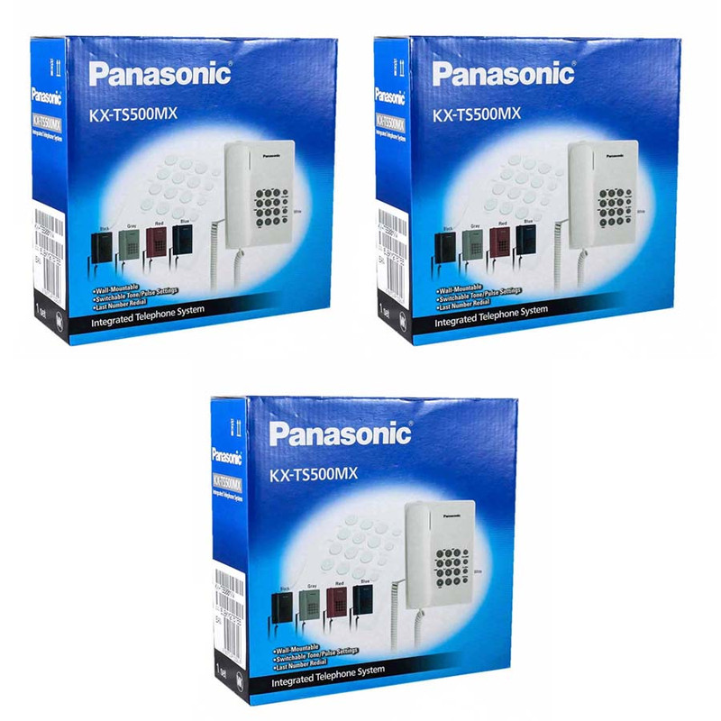 تلفن پاناسونیک مدل KX-TS500MX بسته 3 عددی