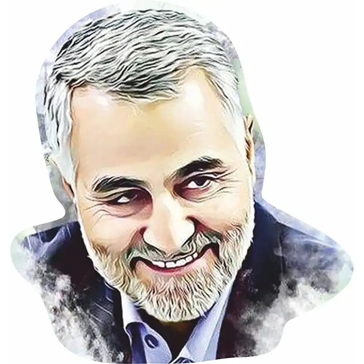 برچسب بدنه خودرو طرح سردار شهید حاج قاسم سلیمانی کد 1405