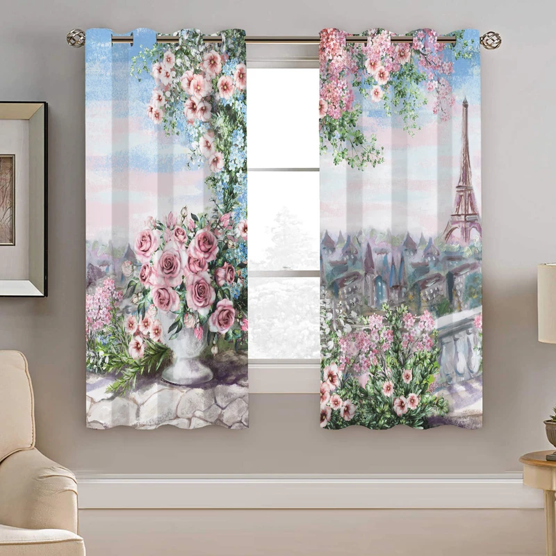 پرده نیروانا طرح نقاشی ایفل مدل هازان کد 8524 سایز 140×200 سانتی متر