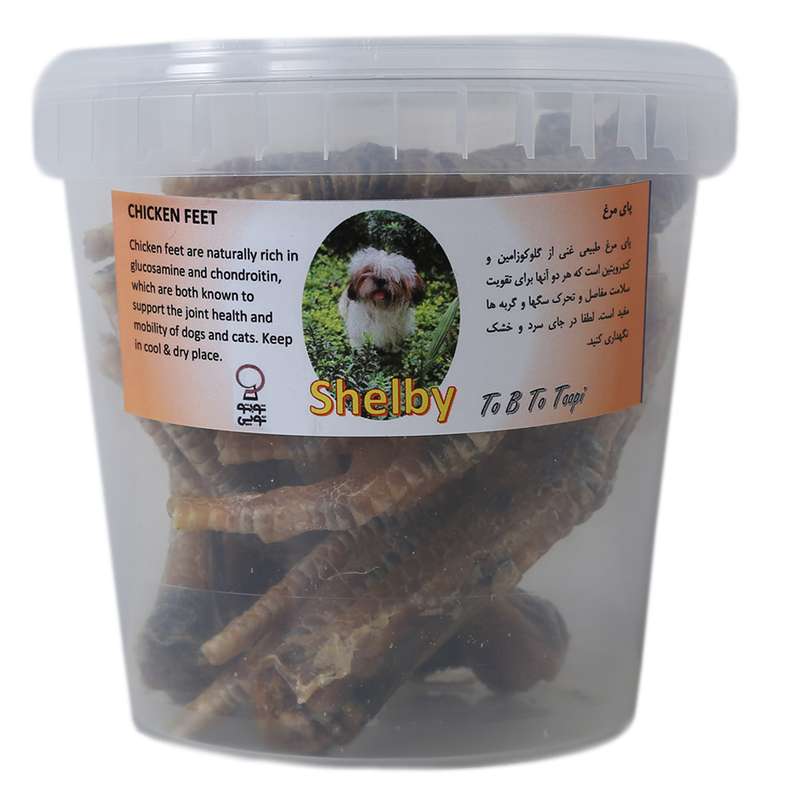  غذای تشویقی سگ و گربه شلبی مدل Chicken feet وزن 250 گرم