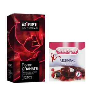 کاندوم بونکس مدل Pomegranate بسته 12 عددی به همراه کاندوم شادو مدل Morning بسته 3 عددی 