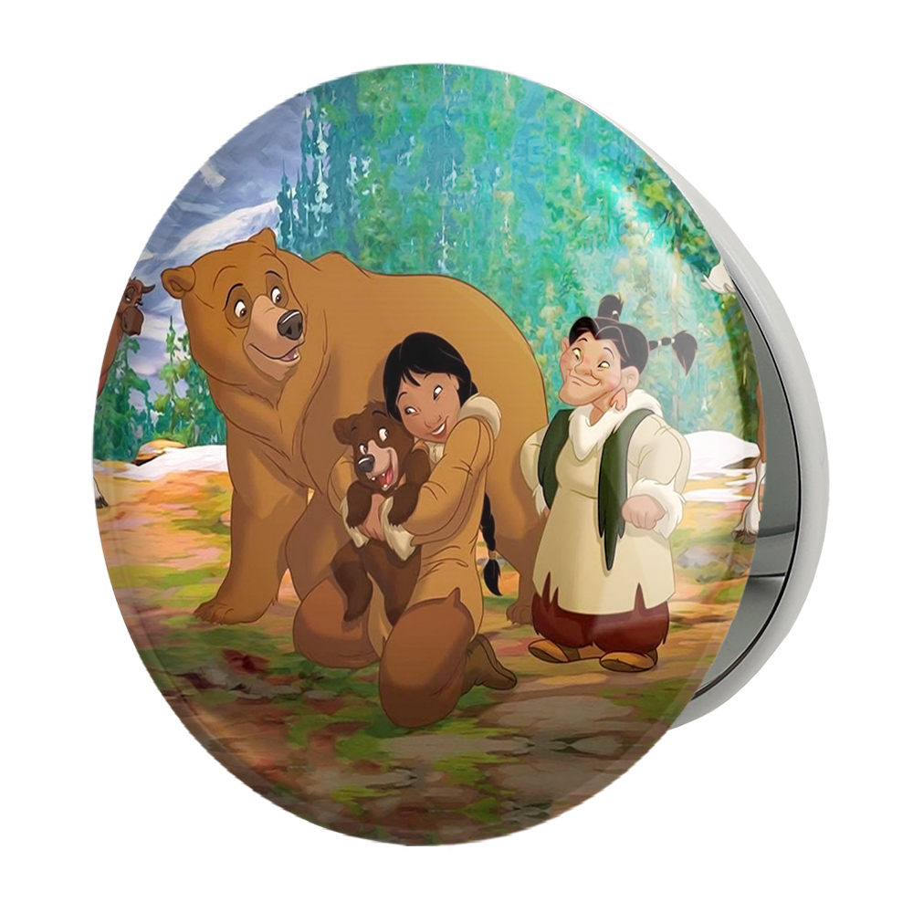 آینه جیبی خندالو طرح انیمیشن خرس برادر Brother Bear مدل تاشو کد 13711 