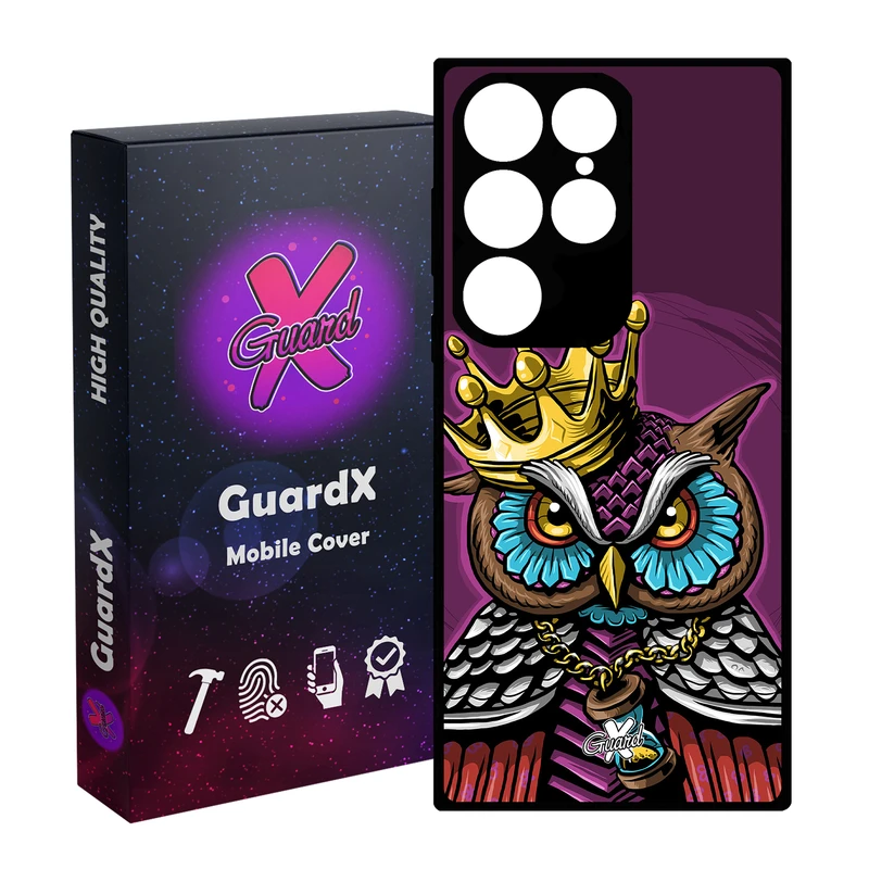 کاور گارد ایکس طرح Owl مدل Glass10081 مناسب برای گوشی موبایل سامسونگ Galaxy S24 Ultra