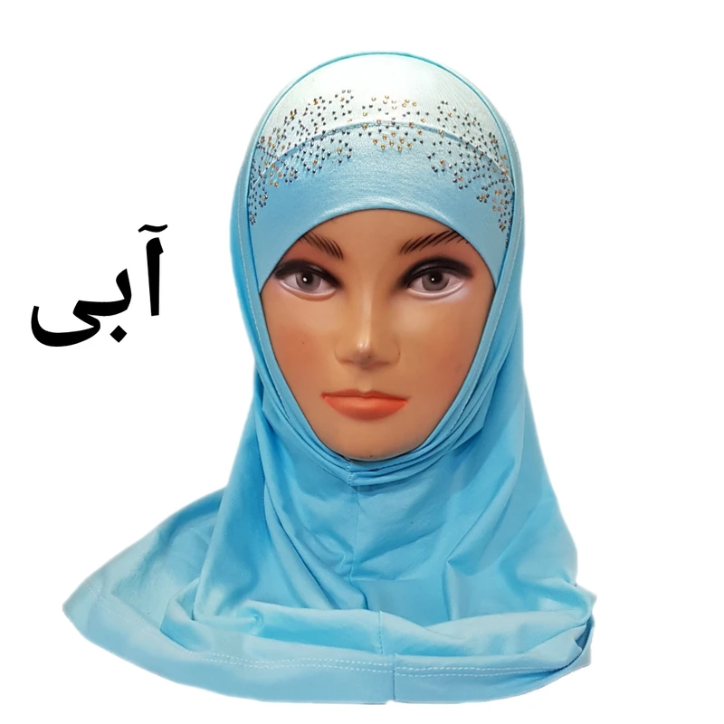 عکس شماره 6 : مقنعه دخترانه مدل هد نگین دار