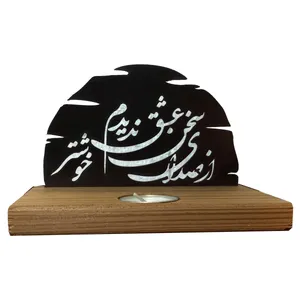جاشمعی چوبی مدل صدای سخن عشق کد 05