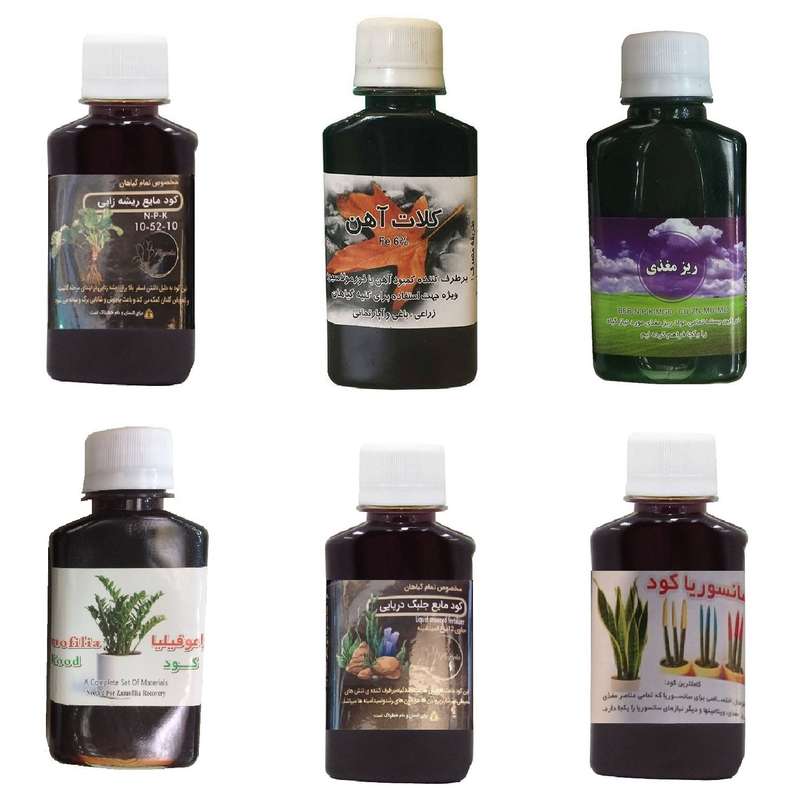 کود مایع فسفر ریشه زایی 10-52-10 و کلات آهن و ریز مغذی و کود زاموفیلیا و کود جلبک دریایی و کود سانسوریا مدل life drop حجم 120 میلی لیتر کود مایع فسفر ریشه زایی 10-52-10 و کلات آهن و ریز مغذی و کود زاموفیلیا و کود جلبک دریایی و کود سانسوریا مدل life drop حجم 120 میلی لیتر