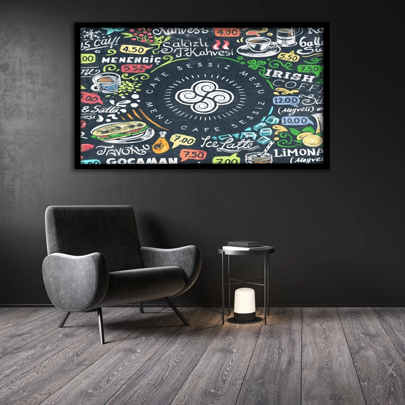 تابلو نوری بکلیت طرح منو رستوران مدل لایت باکس B137