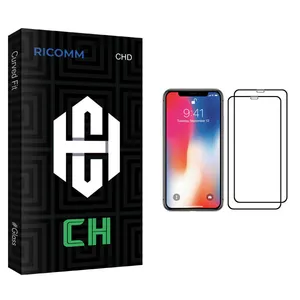 Ricomm CH glass Screen Protector For Apple iPhone X Pack Of 2