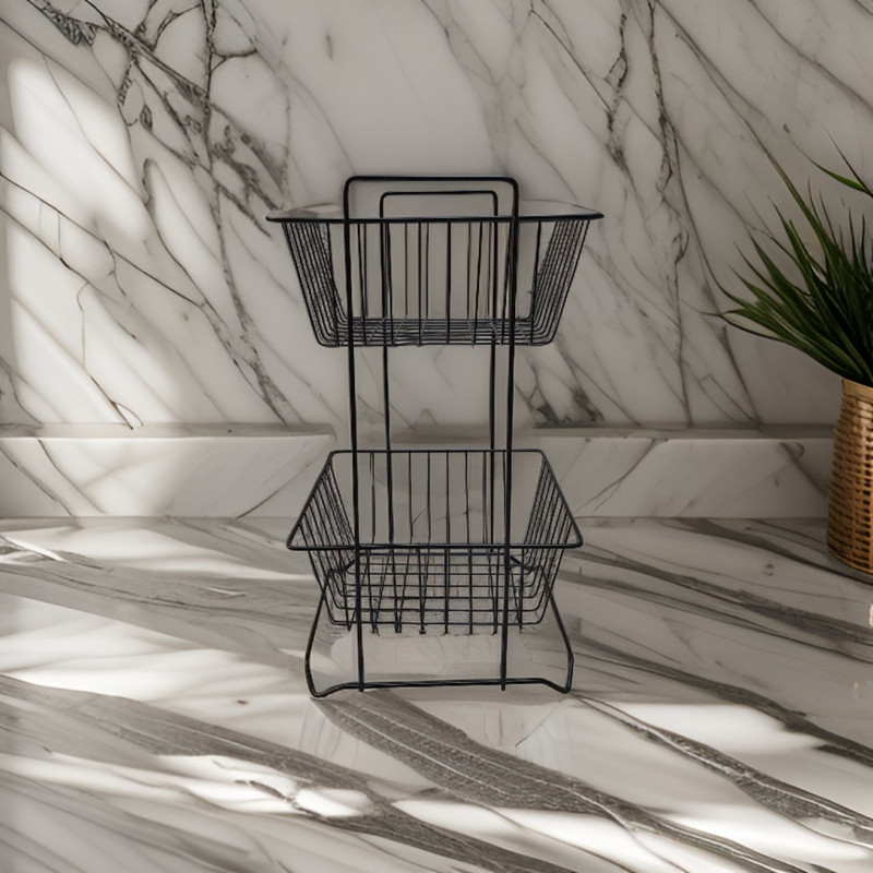 سبد سیب زمینی و پیاز مدل شیکا 2 طبقه