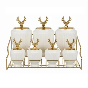 ست پاسماوری 8 پارچه مدل گوزنی به همراه استند