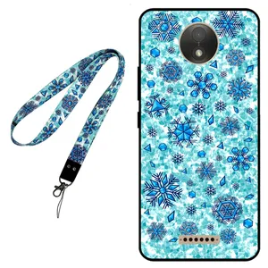 Megafone Snow Flake 0014 Cover For Motorola Moto C Mobile Neckband
