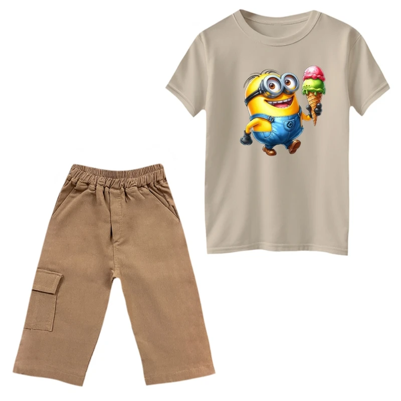 ست تی‌شرت و شلوارک پسرانه مدل مینیون کد 21