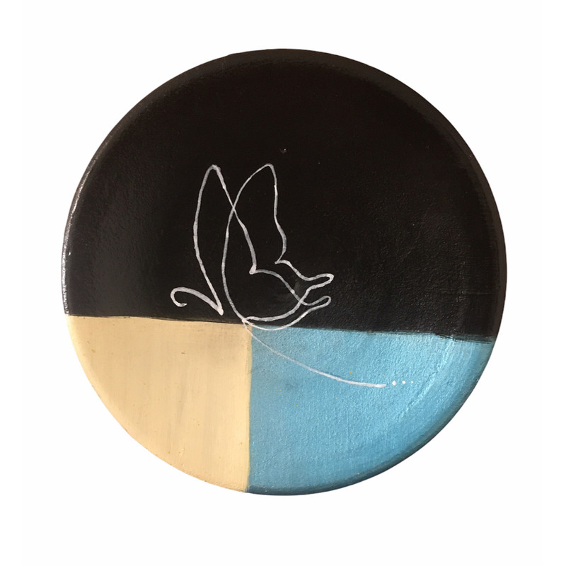 بشقاب دیوارکوب سفالی کد NS101