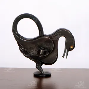 قفل دست ساز فولادی‏ ساده‏ ‏‏خاکستری‏ طرح ‏مرغابی‏ مدل 1119400002