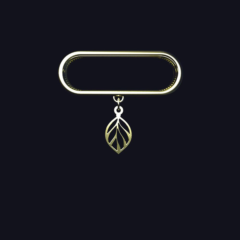 آویز ساعت طلا 18 عیار زنانه مدوپد مدل برگ کد SE1-1564