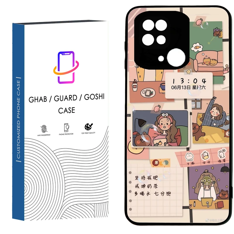 کاور قاب گارد گوشی طرح دخترانه کد 11 - TPU مناسب برای گوشی موبایل شیائومی Poco C40