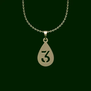 گردنبند طلا 18 عیار زنانه مدوپد مدل عدد 3 کد QQ2-1-1246