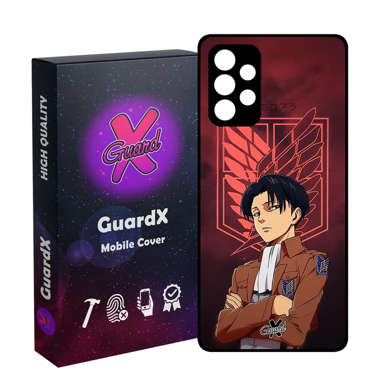 کاور گارد ایکس طرح Levi Anime مدل Glass10478 مناسب برای گوشی موبایل سامسونگ Galaxy A52/A52S