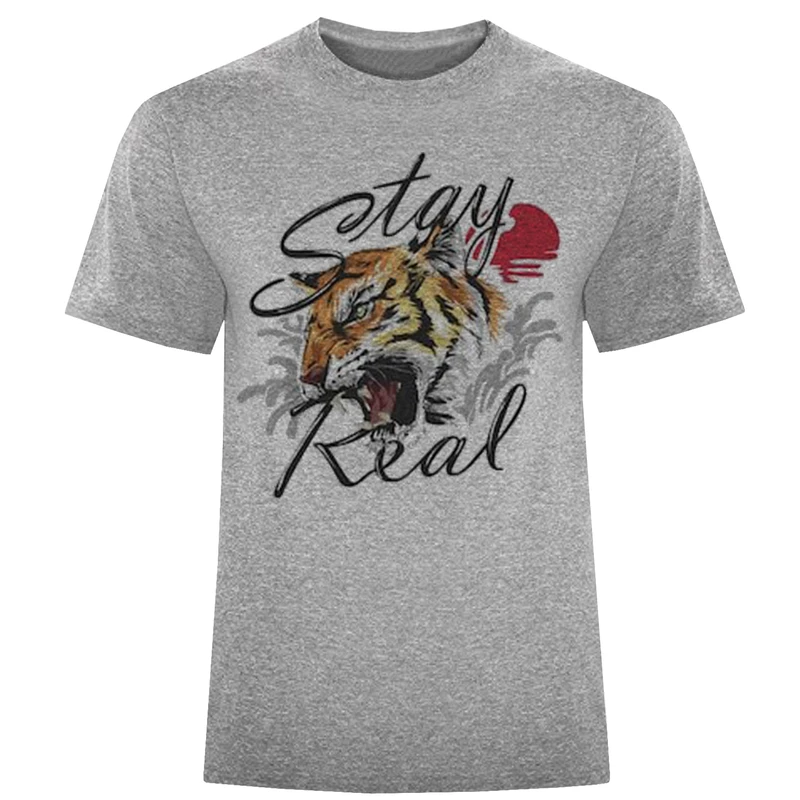 تیشرت آستین کوتاه مردانه طرح ببر کد W335