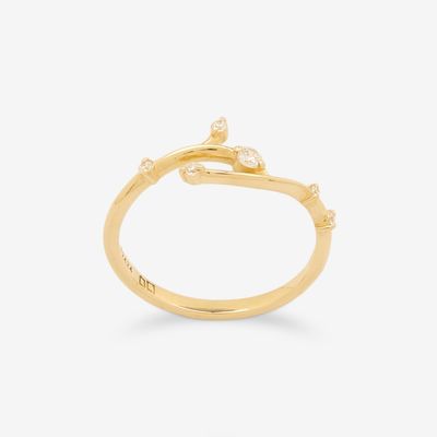 انگشتر طلا 18 عیار زنانه گلدم مدل R355001