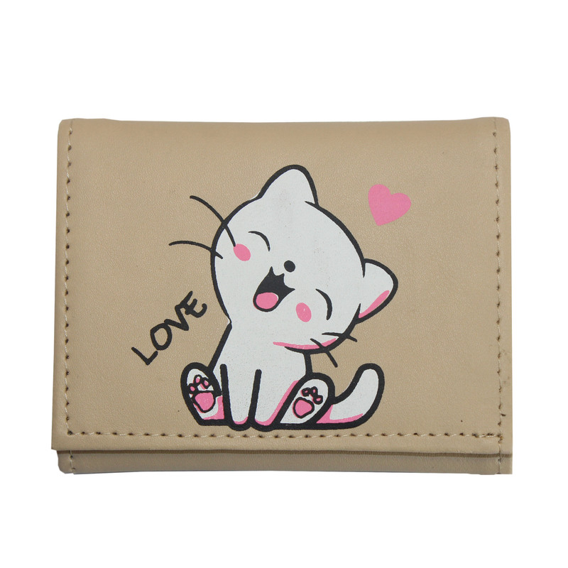 کیف پول زنانه مدل گربه خندون کد KZD-0109