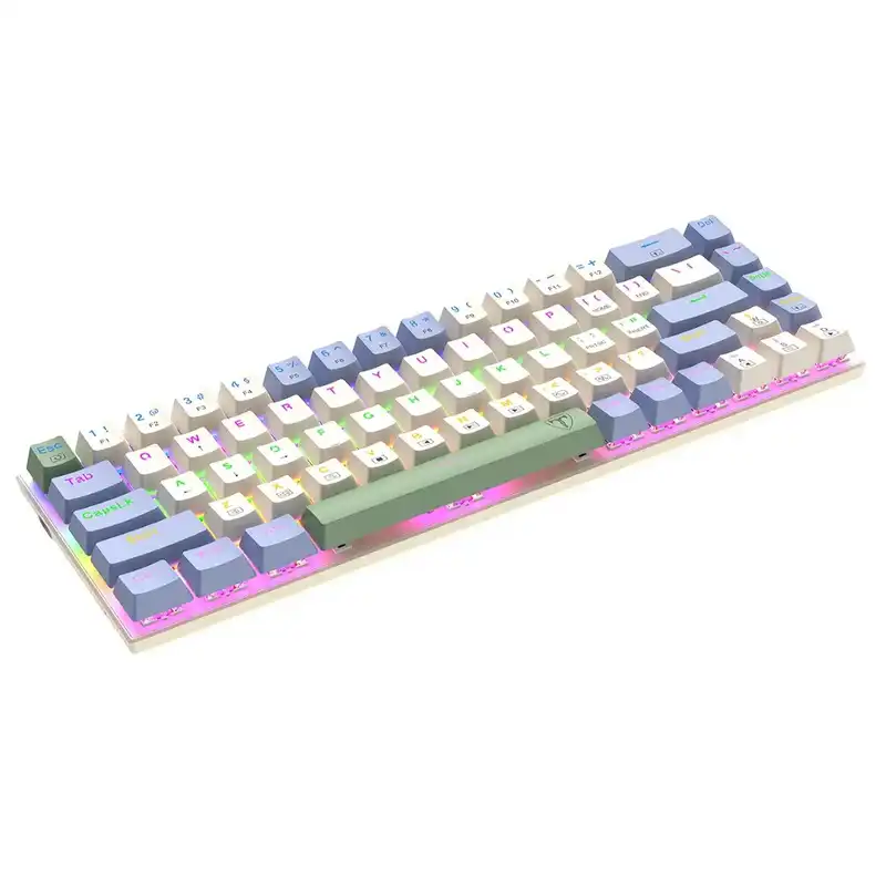 کیبورد گیمینگ تی دگر مدل Viator T-TGK325 Rainbow