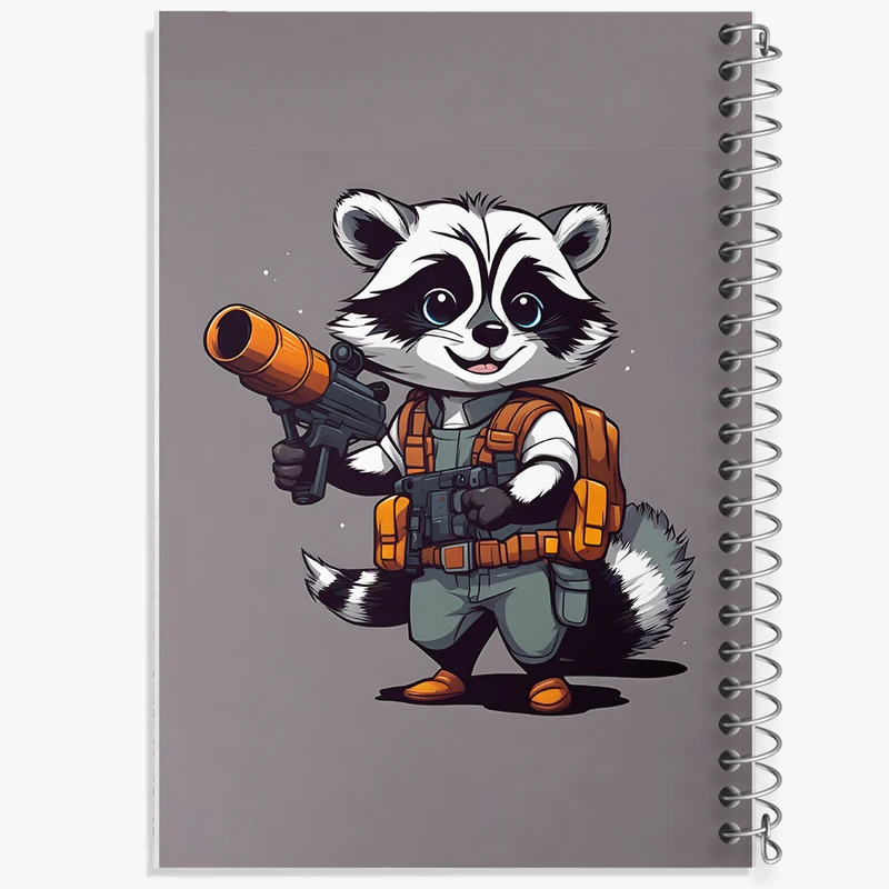 دفتر لیست خرید 50 برگ خندالو طرح راکون بامزه کد N3878