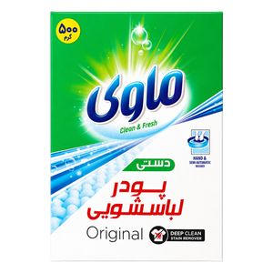 پودر لباسشویی دستی ماوی مدل شکوفه های بهاری وزن 500 گرم