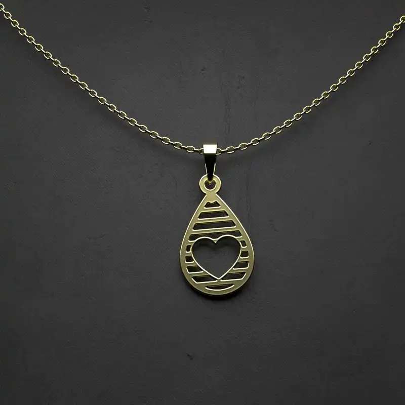 گردنبند طلا 18 عیار زنانه مدوپد مدل بیضی کد CA10197