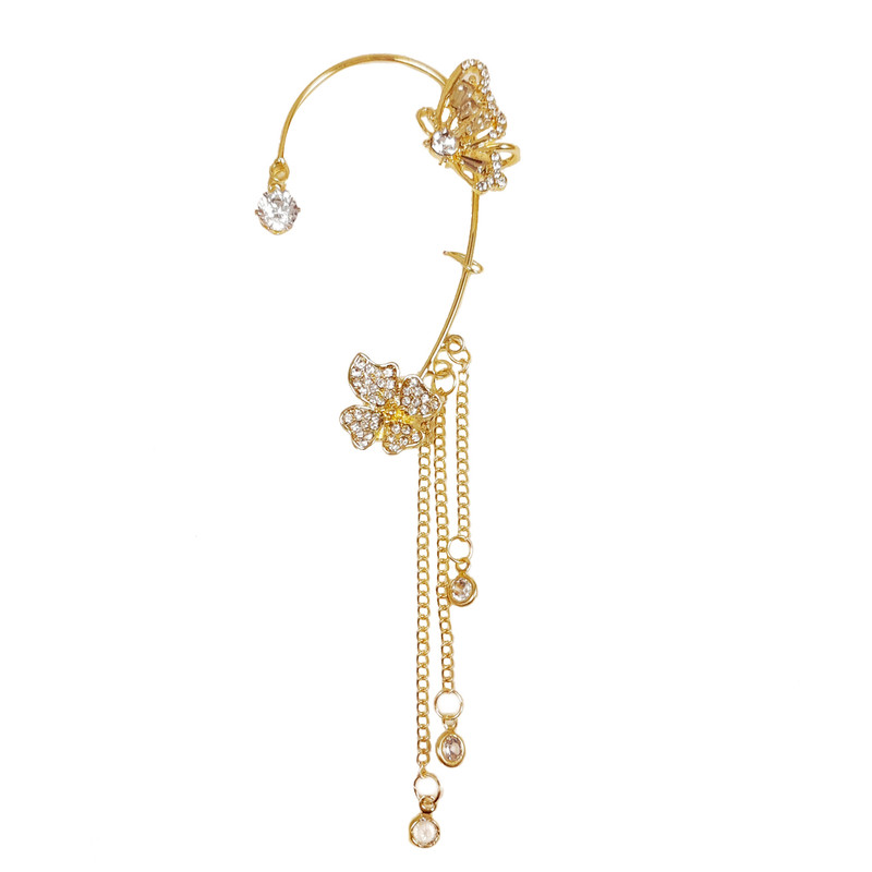 گوشواره زنانه مدل ایرکاف طرح پروانه کد Ecns4L