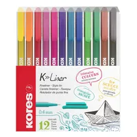روان نویس کورس مدل FINE LINER طرح قایق بسته 12 عددی