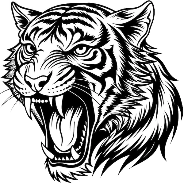 استیکر پارچه و لباس پاد آفرین طرح ببر کد 2262