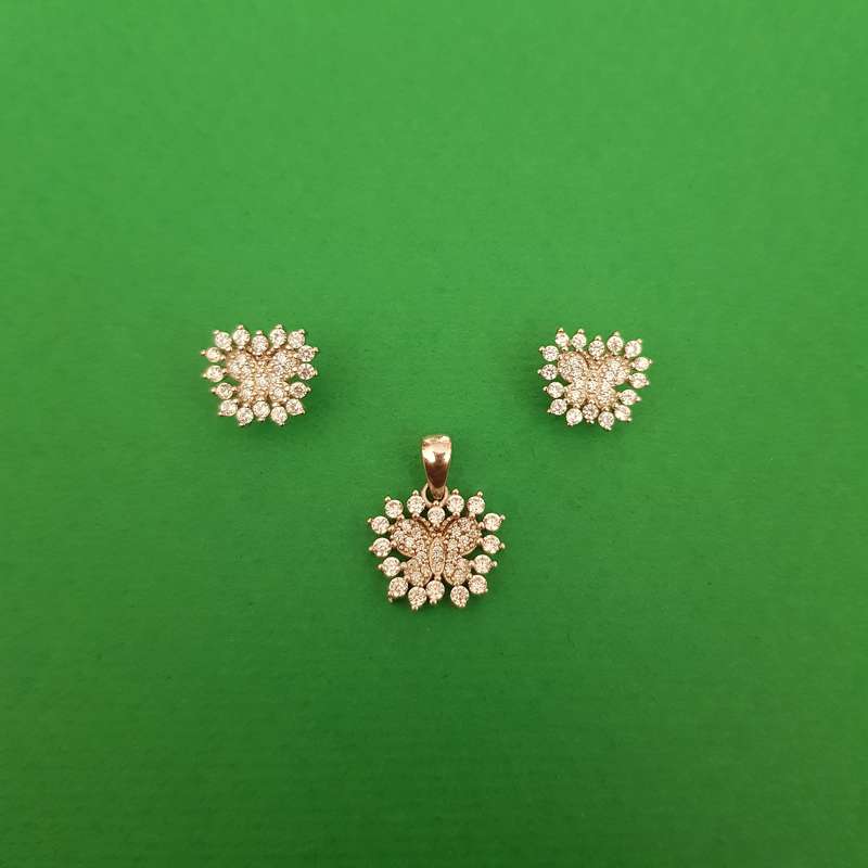 نیم ست نقره زنانه مدل پروانه