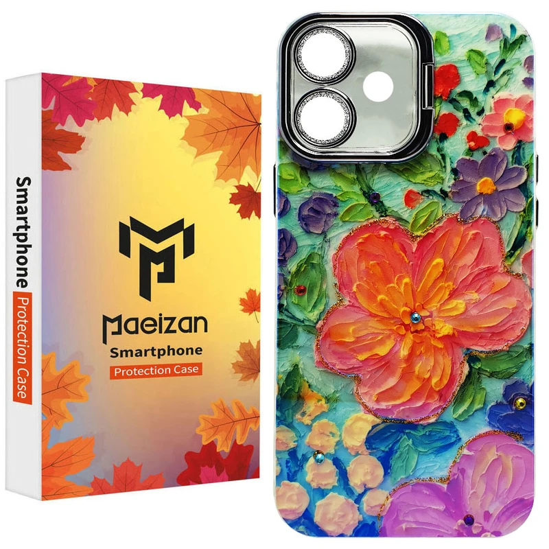 کاور پاییزان مدل Flower Garden طرح باغ گل مناسب برای گوشی موبایل اپل IPhone 16