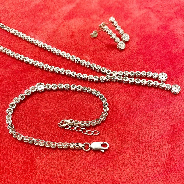 نیم ست نقره زنانه مدل NEH002