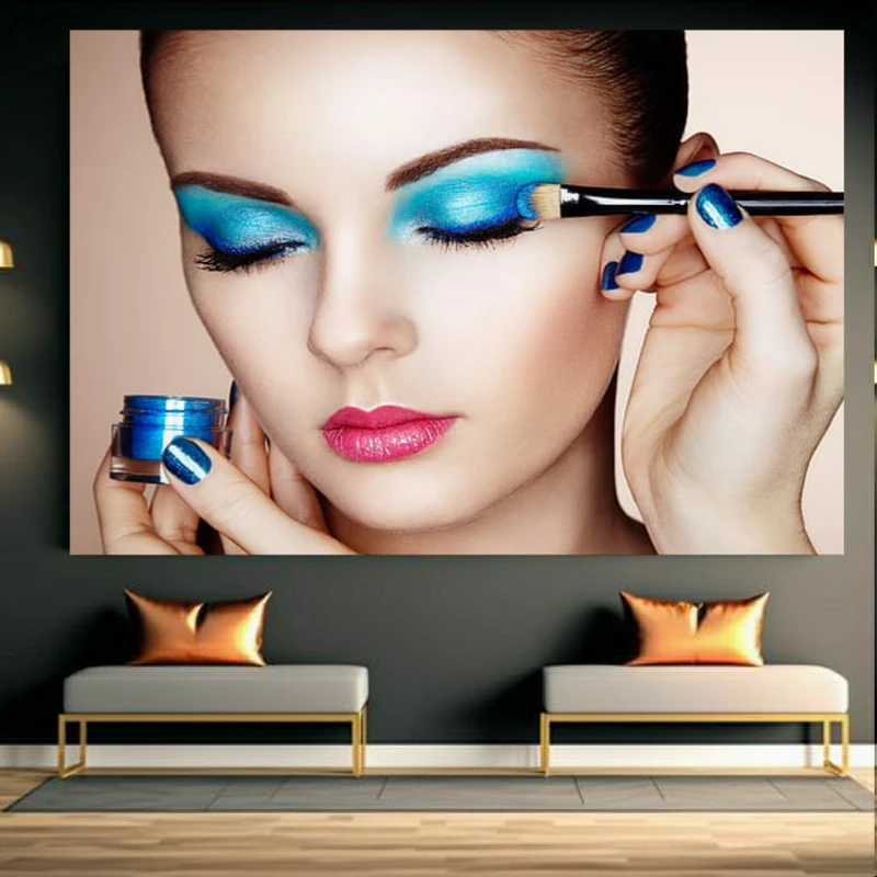  استیکر طرح آرایشگاه زنانه مدل گریم صورت کد BK23952