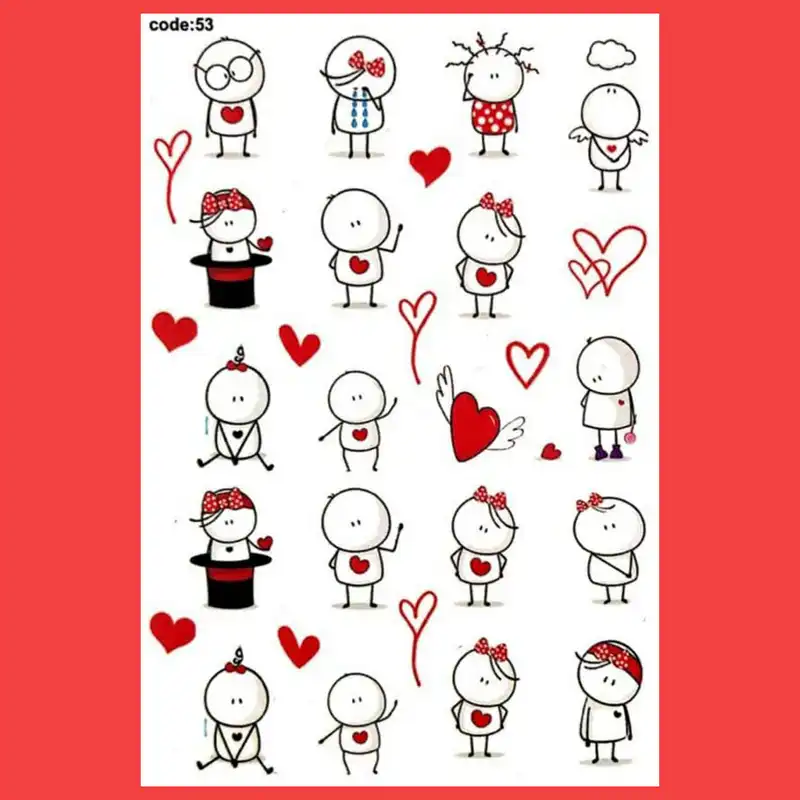 استیکر طراحی ناخن مدل C51