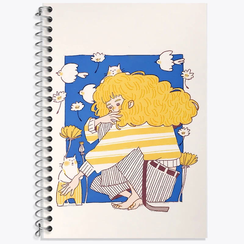 دفتر زبان 50 برگ خندالو مدل سه خط طرح دخترانه کد F7375