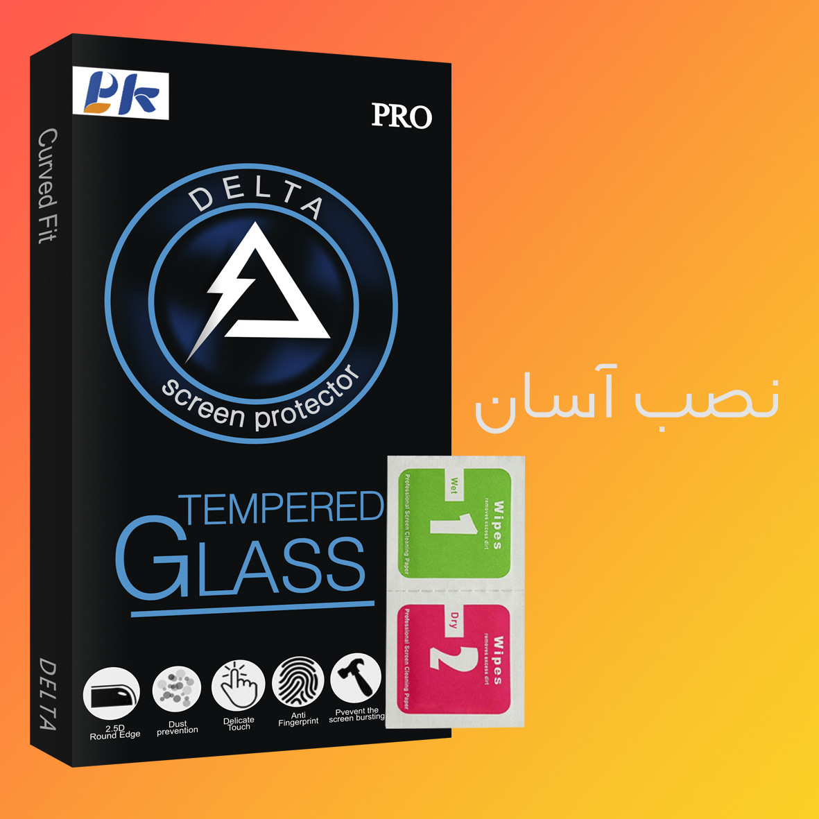 محافظ صفحه نمایش سرامیکی مات پی کی مدل Delta مناسب برای گوشی موبایل شیائومی Redmi Note 8 Pro / Redmi 9T / Poco M3