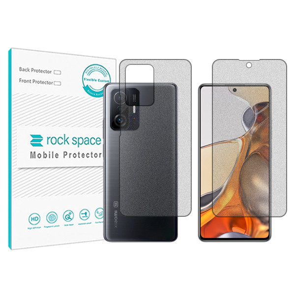 محافظ صفحه نمایش مات راک اسپیس مدل Anti Shock مناسب برای گوشی موبایل شیائومی 11T Pro به همراه محافظ پشت گوشی