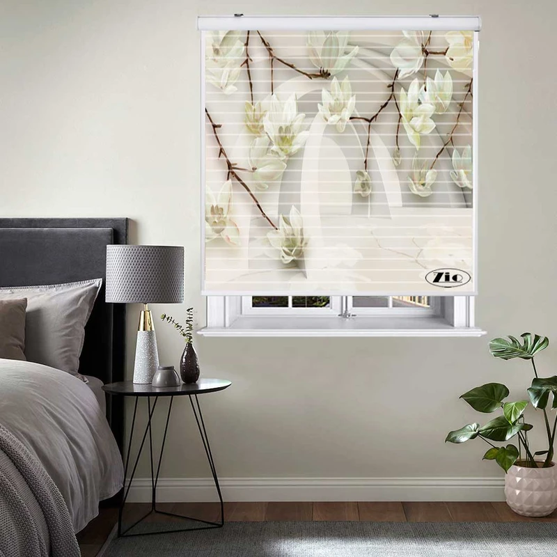 پرده زبرا زیو مدل سیلوئت 3D1244 سایز 150x150 سانتی متر